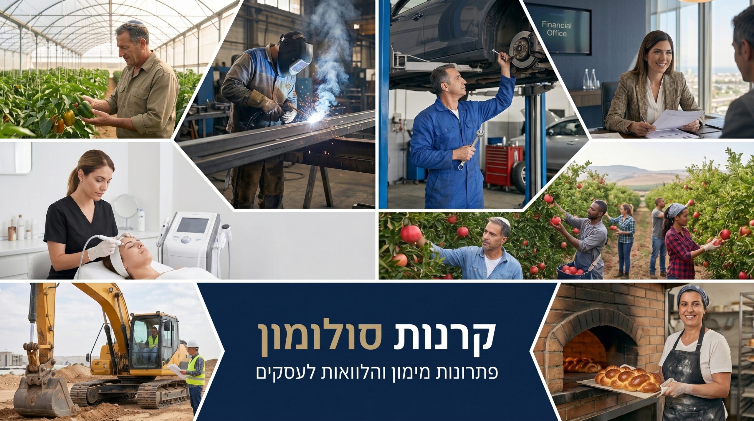 עסקים ישראליים שאנו מלווים מכל ענפי המשק